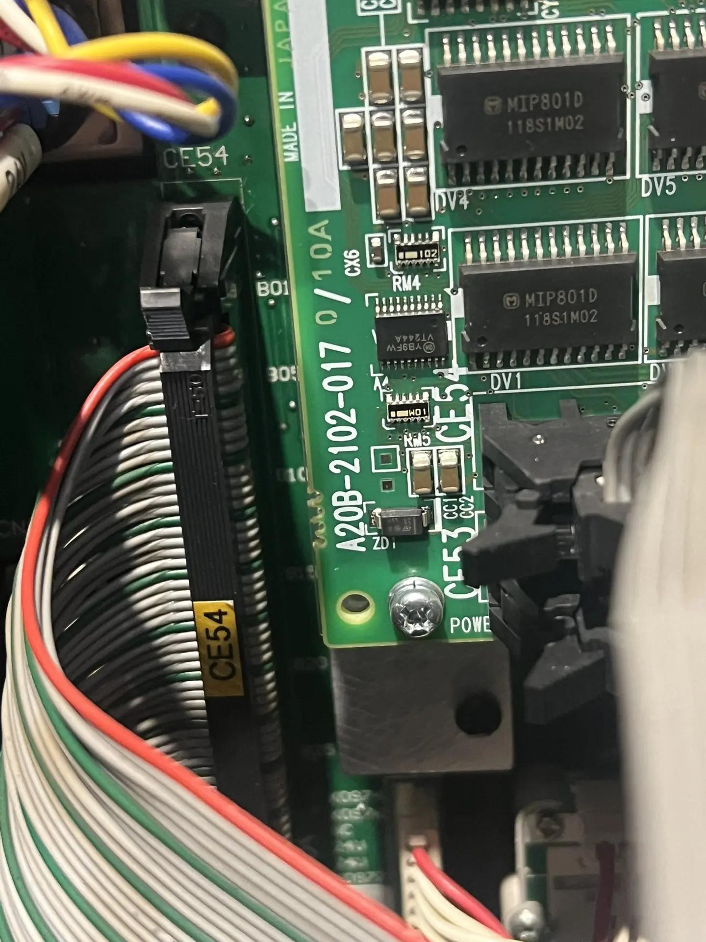 Ремонт станка SMEC с заменой платы Fanuc модели A20B-2102-0170